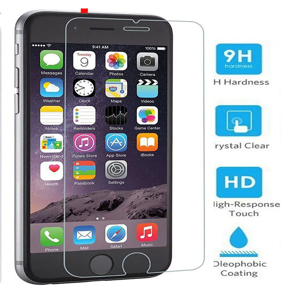 Защитная пленка из закаленного стекла для Apple iPhone 6 6S 7 8 Plus SE 5S 5 X XS XR 3 шт.|Защитные