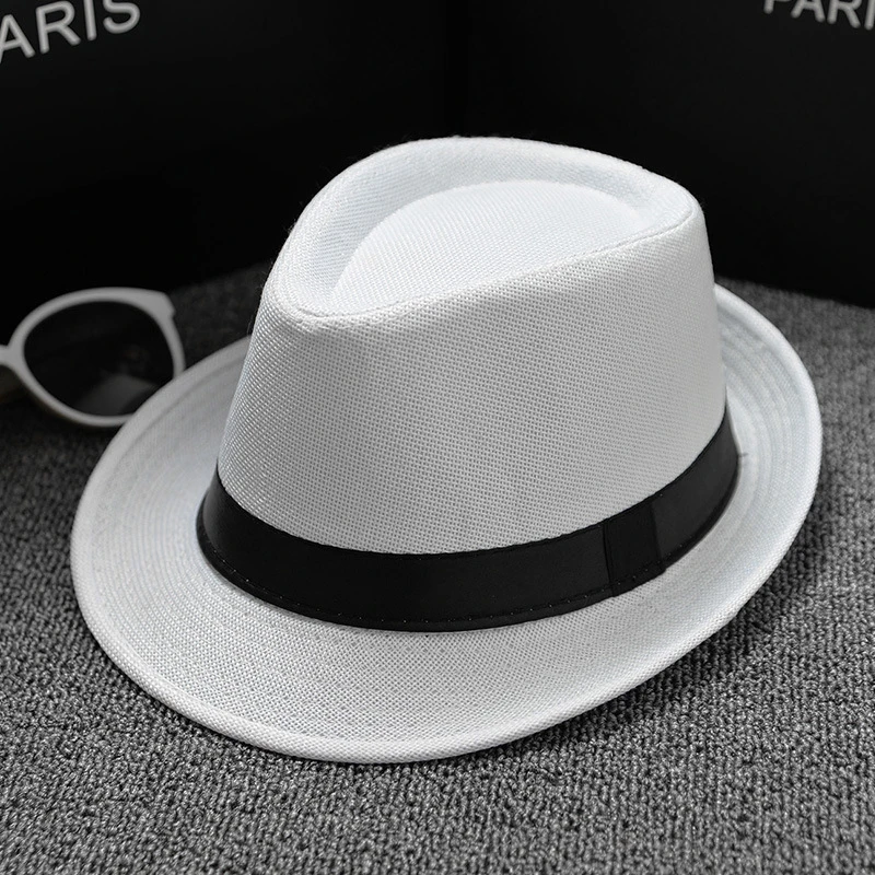 Fashion Summer Cool Panama Wide brim Fedora Straw Made Indiana Jones Style Hat Blue Black