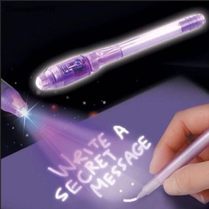 

1Pcs Magic Black Light Combo Creative Stationery Invisible Ink Pen Popular Random Color