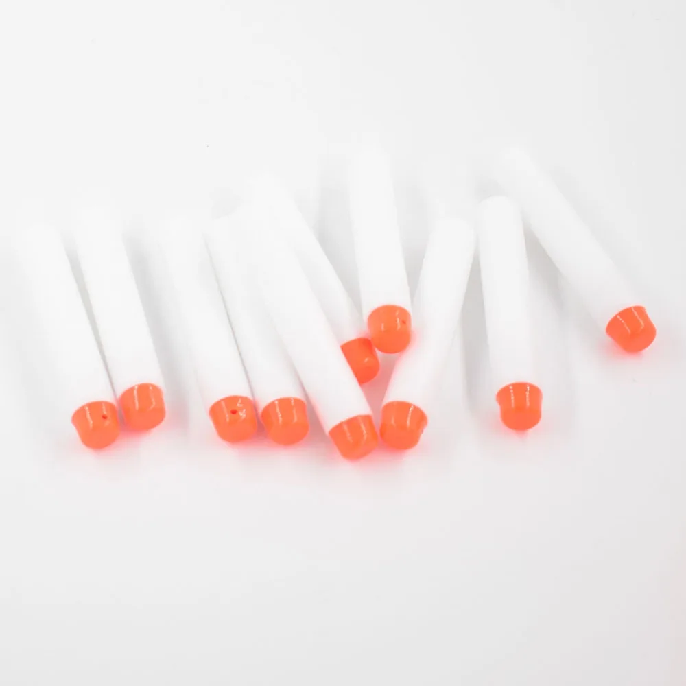 100PcsLot Soft Hollow Hole Head Foam Refill Darts Whistle Sucker Head Bullet Fit for Nerf Gun Soft Bullet Gun (25)