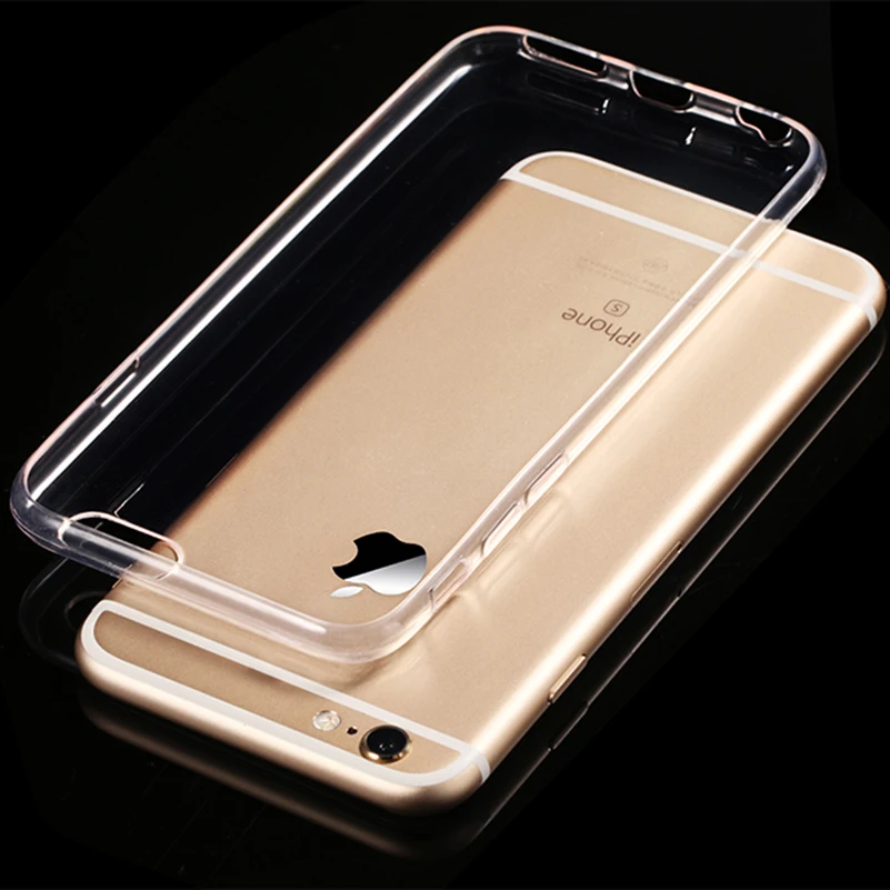 Для IPhone 8 7 6 6s чехол для Plus прозрачный мягкий силикагель TPU силиконовый