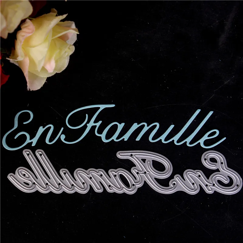

New French text word Metal cutting dies cut die mold 2019 Scrapbook paper craft knife mould blade punch stencils dies