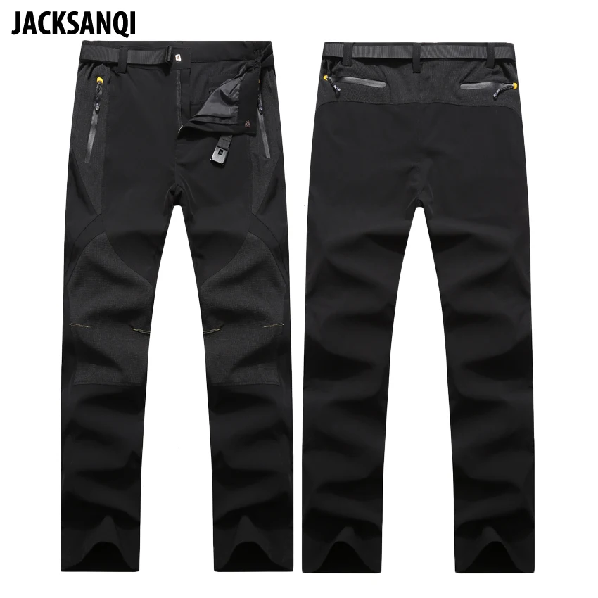 JACKSANQI de los hombres pantalones de verano de secado rápido elástica impermeable Ultra-delgada de deporte al aire libre pantalones nuevos hombres senderismo Trekking pantalones RB001