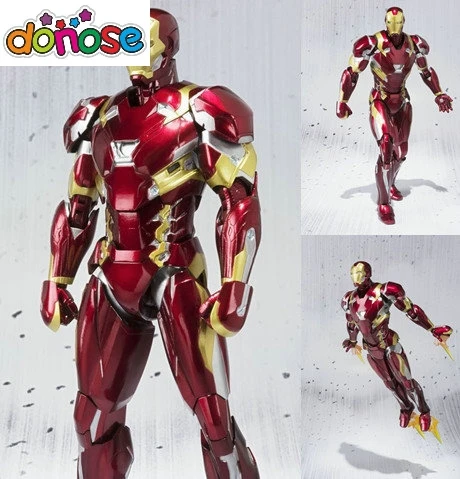 SHF SH Figuarts Cartoon Movies Civil War Ironman Mark-46 Joint movable  PVC Action Figure Collection Model Kids Toy