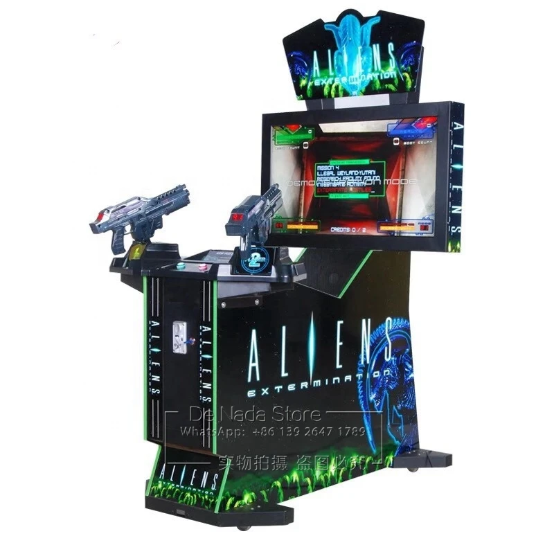 upgraded 3 in 1 arcade submachine shooting gun video simulator coin operated game for aliens farcry the house of the dead 3 Game Center Aliens Coin Operated Amusement Simulator Video Games Gun Shooting Arcade Game Machine