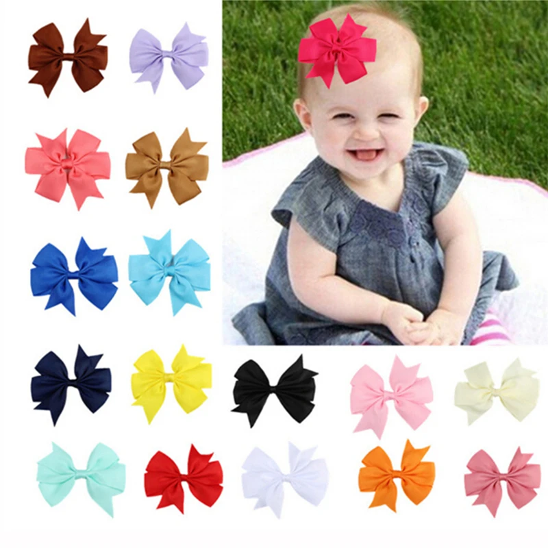 Hot 5 Pcs/Pack DIY Jewelry Rib Dovetail Ribbon Bow Children Headband Baby Girls Hair Barrette Clips Accessories Hairpin Headwear | Детская