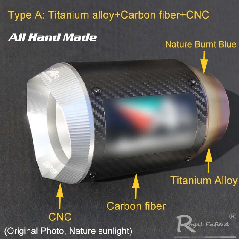 51 мм 60 мм 63 мм вход на заказ ручной работы мотоцикл выхлопной глушитель выхлопной трубы из углеродного волокна Титан сплава изготовлено из лазер для zx6r z900 s1000rr сертификатом от сертификационной - Цвет: A 51mm Inlet