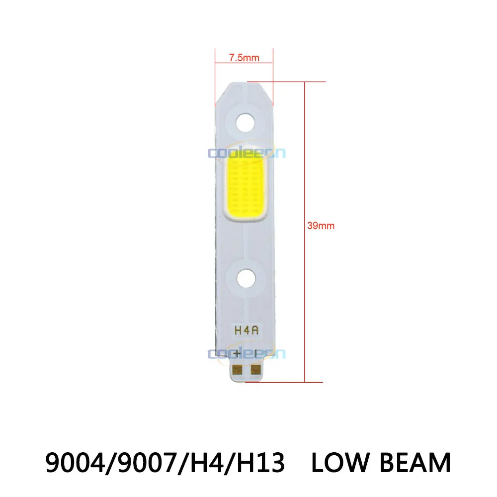 S2 автомобильный головной светильник светодиодный светильник источник COB лампа чип на плате лампа 10 Вт DC 9 В для авто фары H4 H1 H7 H8 H11 HB3 светильник ing источник - Цвет: H4 Low Beam  4pcs