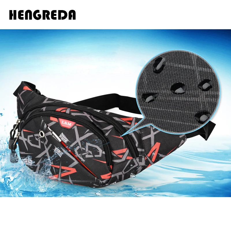Hengreda-2018 패니 팩 허리 가방, 부랑자 포켓, 남성 캐주얼 여행 벨트 가방, 자전거 여성 패션, 나일론 방수 크로스 바디 백