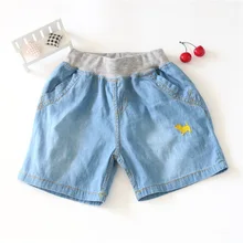 Короткие штаны для мальчиков и девочек 2-7 лет, летние хлопковые тонкие короткие штаны, одежда для девочек, летние штаны для детей, джинсы для маленьких мальчиков