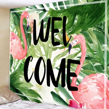 

Tropical FlamingoTapestry Wall Hanging Bedspread Yoga Mat Home Deco Large Size Rectangle 150cmx200cm