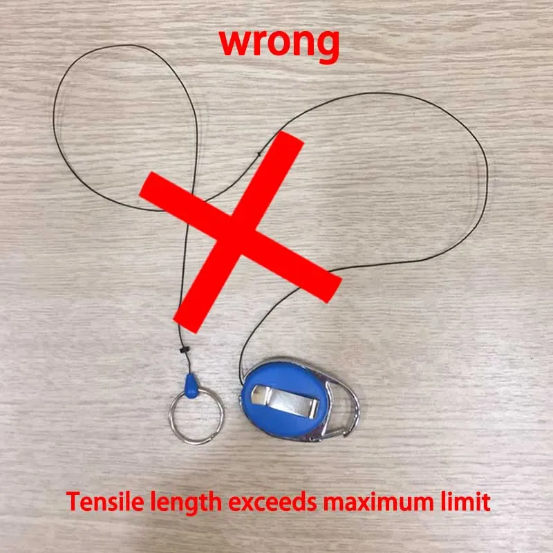 Retractable Pull Keychain Lanyard ID Badge Holder Clip Key Ring Buckle Key Chain