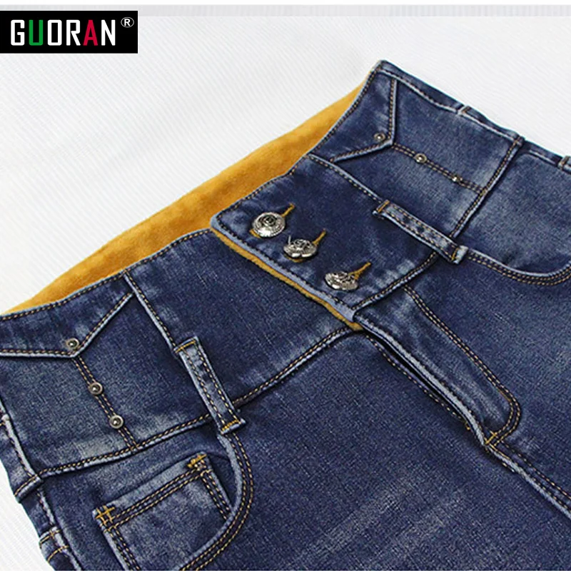 2016 Fashion winter warm thicken plus velvet Ladies Cotton Denim pencil Pants Stretch Womens Skinny Jeans Denim Jeans Female 2016 Fashion winter warm thicken plus velvet Ladies Cotton Denim pencil Pants Stretch Womens Skinny Jeans Denim Jeans Female