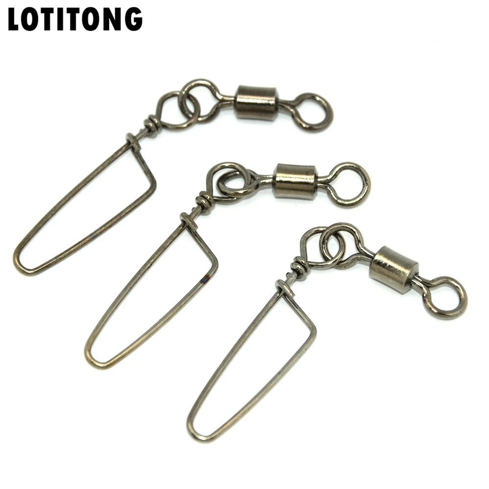 20pcs /lot 2# 4# 6# 8# Fishing Connector Pin Bearing Rolling Swivel Stainless Steel with Snap Fishhook Lure Tackle Accessorie 100pcs 0 8 stainless steel fishing connector pin bearing rolling swivel snap pins fishing tackle accessories