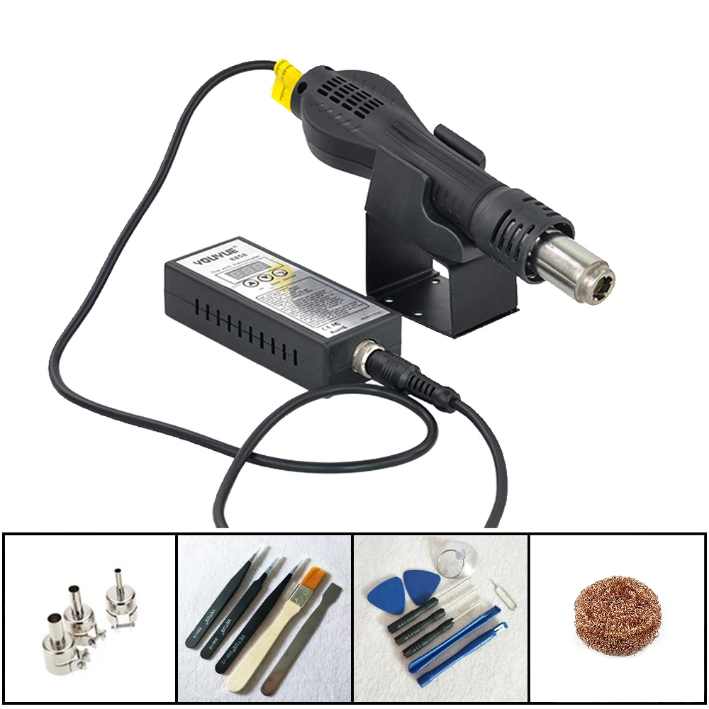 110V 220V Portable Hot Air Gun BGA Rework Solder Station Hot Air Blower