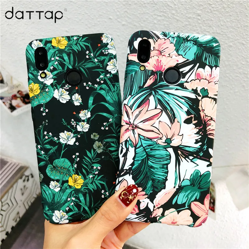 daTTap Retro Flower Floral Leaf Phone Case for Huawei Nova 3 Case Cute