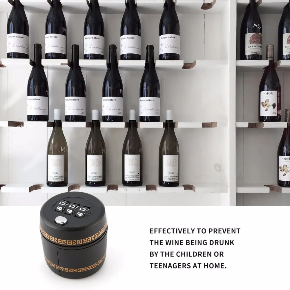 

Bottle Password Lock For Wine Liquor Bottle Vacuum Picks Stopper Conservation