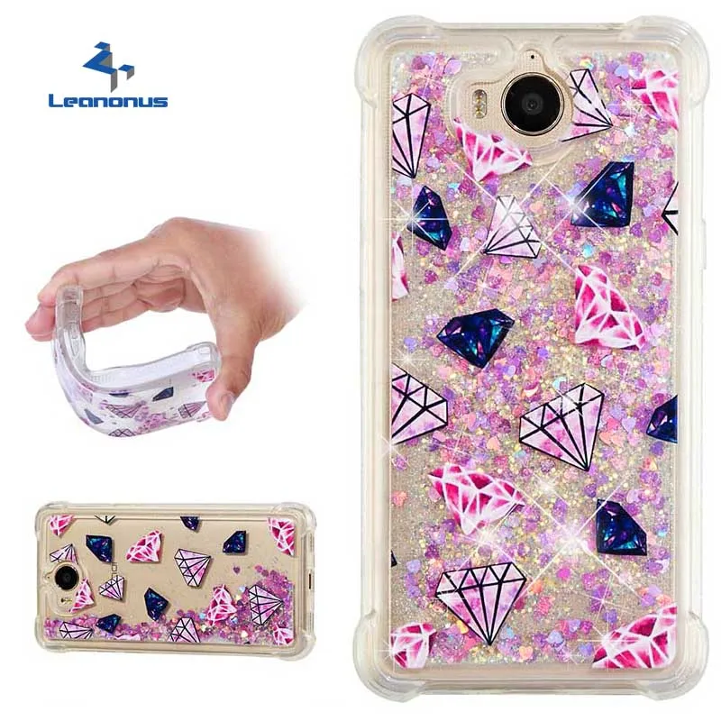 

Anti-knock Bling Quicksand Liquid Case for Huawei Y3 Y5 Y7 2017 Y5 Lite 2017 Glitter Soft TPU Back Cover for Huawei Mate 10 Lite