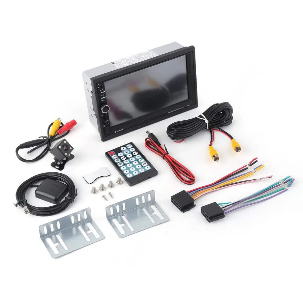 

Car MP5 Player with Rearview Camera GPS Navigation 7 inch Touch Screen Bluetooth Audio Stereo FM Function Remote Control