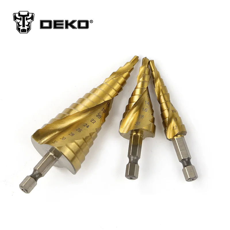 DEKO SDB01 3 шт. спиральное Рифленое центральное сверло твердосплавное мини