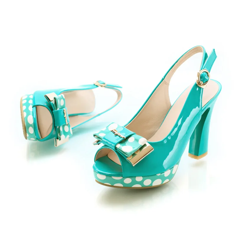 polka dot slingbacks