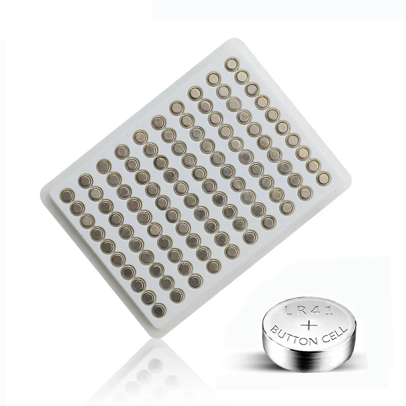 

MICKTICK 100PCS/Lot LR41 AG3 SR41W 392 192 GP192A LR736 Button Watch Battery Cell Cion Batteries for flashlights,toys,watches