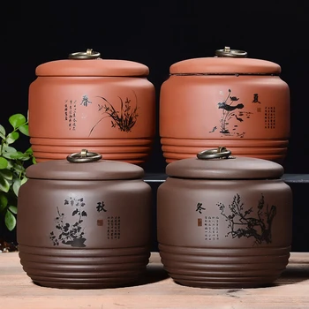 

MHV Chinese Zisha ceramic tea box moisture-proof waterproof is a good choice for collecting dried fruit candy