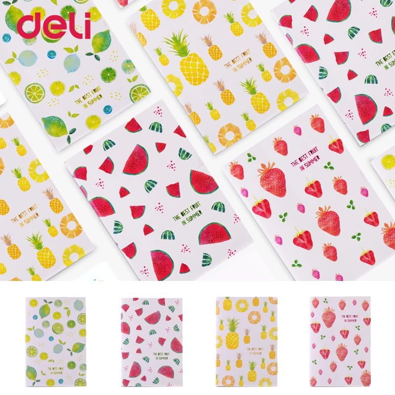 Deli 2018 модные блокноты A5 с милыми животными и фруктами для школы дневник