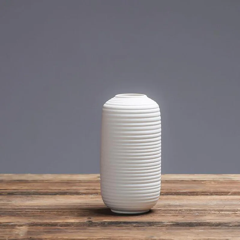 Креативная Европейская короткая керамическая ваза, современная настольная сухая пепельница, белая комната, украшение для дома, свадьбы - Цвет: 5