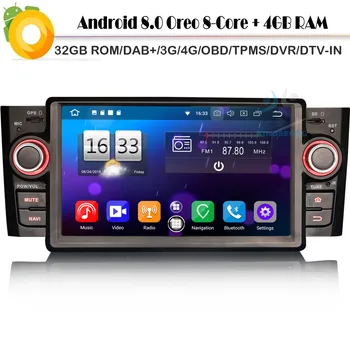 

DAB+ Android 8.0 Autoradio GPS NAVI Canbus WiFi 4G Radio Bluetooth SD DVR OBD BT Car GPS Navigation Player for FIAT Punto Linea