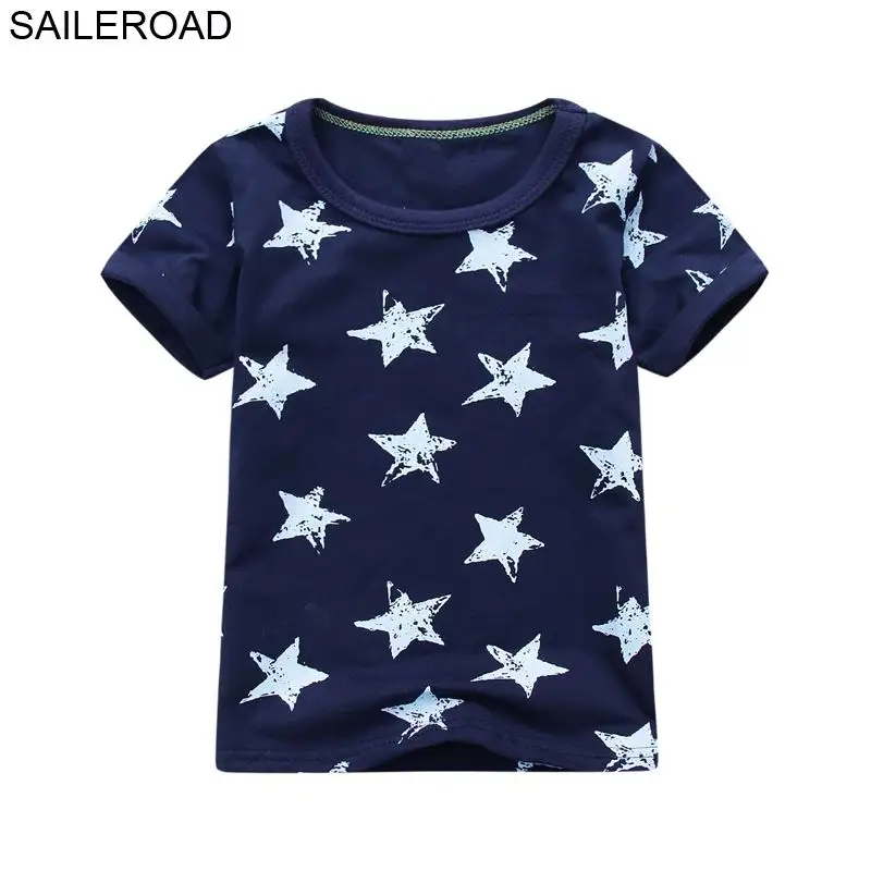 SAILEROAD Cotton Star Детские Мальчики Топы Футболка Для Новых Летних Малышей Младенческой Дети С Коротким Рукавом Одежда Мода Одежда для мальчика