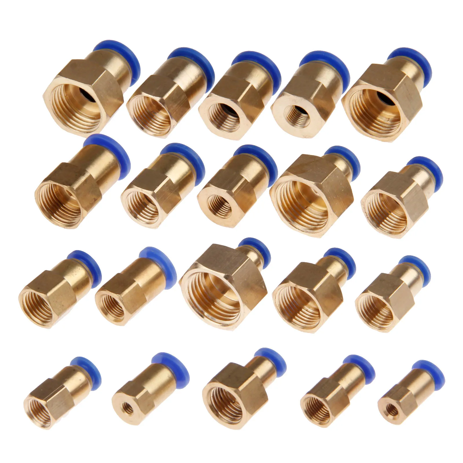 

Pneumatic Fittings Quick Push In Connector 1/8'' 1/4'' 3/8'' 1/2'' M5 Female Thread-4 6 8 10 12mm Air Tube Straight Connection