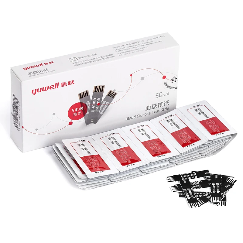yuwell test glucose strips blood Sterile Blood YUWELL used Strips Glucose Test Lancets and