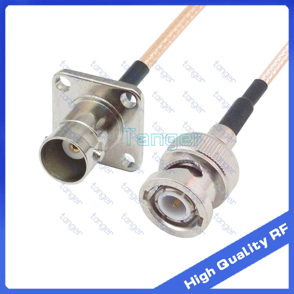 

6inch BNC male to BNC female 4hole panel with RG-316 RF Coaxial Pigtail Jumper cable 6" 15cm Tanger High Quality RF cables