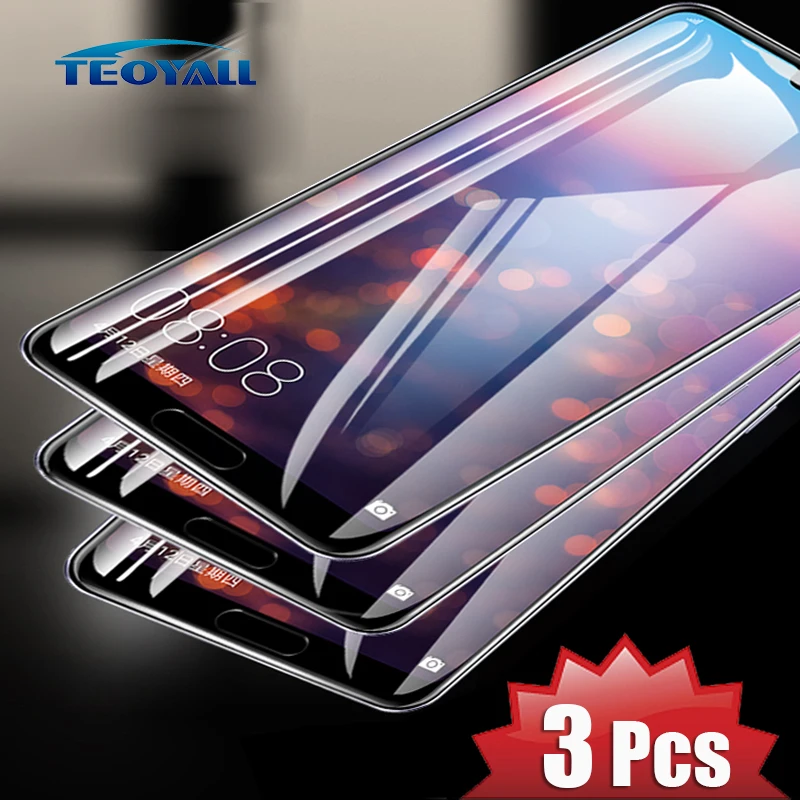 Полноразмерное стекло 9D для Huawei P20 P30 P10 Plus Защитная пленка экрана Lite Защитное P Smart