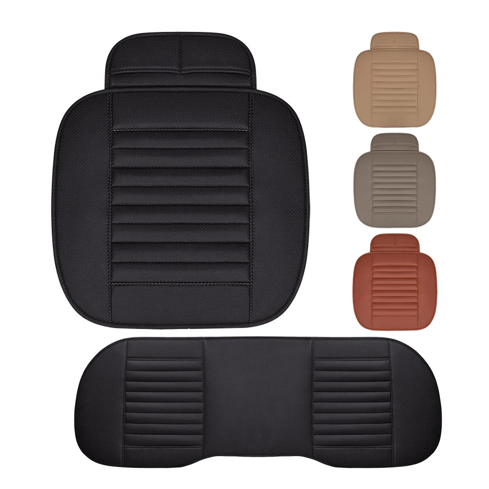 Black PU Wearable Car seat cushion leather Car single seat cushion