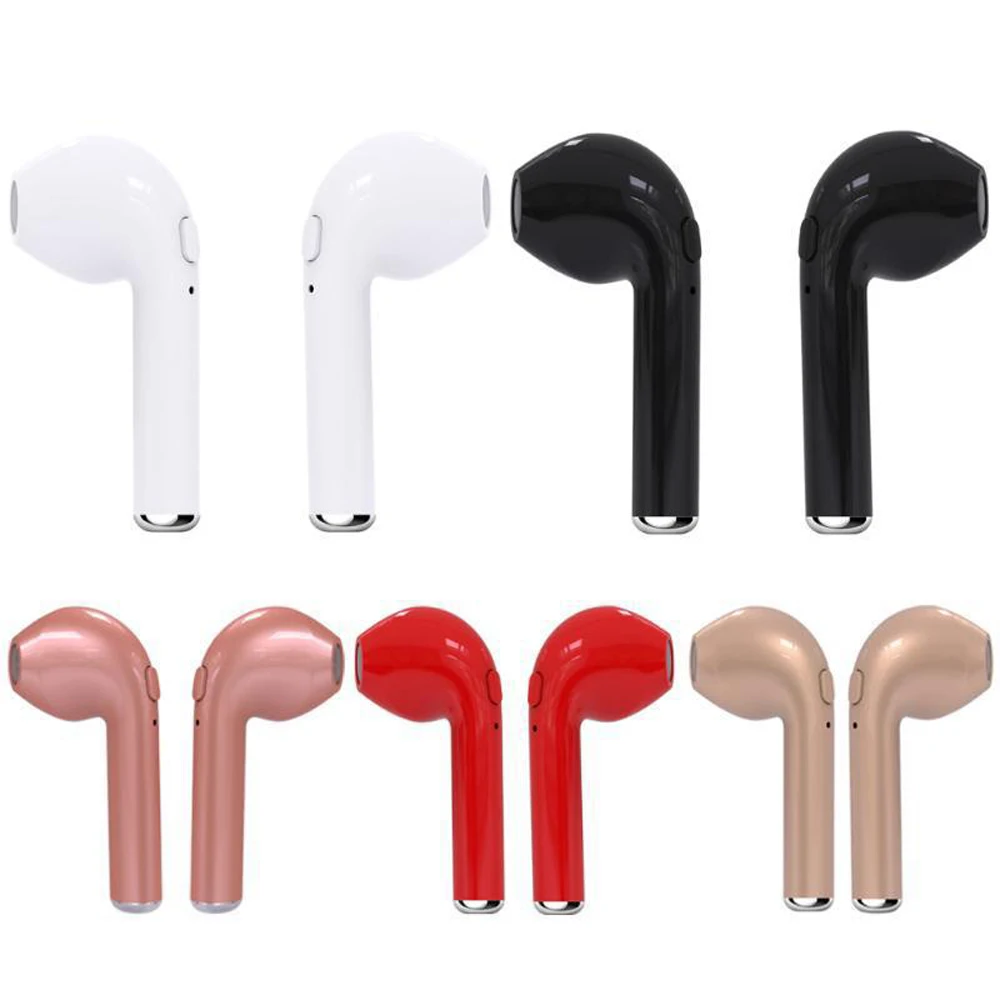 Hot i7 TWS Twins Wireless Earphone Mini Bluetooth v4.2 Earbuds Stereo Headset For Iphone X 8 8 PLUS 7 plus 7 6s 6 plus Galaxy S8 (7)