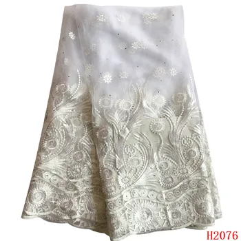 

2019 New Design African Lace Fabric French Tulle Lace Fabric For Wedding Dress Nigerian French Lace Fabric HJ2076-1