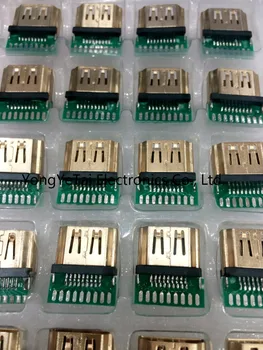 

HDMI A master PCB board bond wires seals HD HDMI socket connector female seat test female seat gold-plated USB