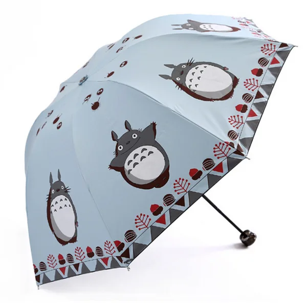 7 цветов Studio Ghibli Totoro брендовый Зонт женский милый забавный Зонтик для женщин зонтик Аниме складные зонты дождь