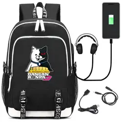 НОВЫЙ Danganronpa V3 убийство Harmony школьный рюкзак Monokuma черный ноутбук путешествия Наплечная Сумка с мультяшным подростков работы Повседневное