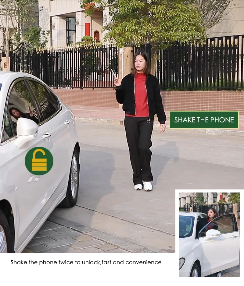  Auto Remote Start For Car Keyless Entry Car alarm System PKE From The Smartphone With Central locki