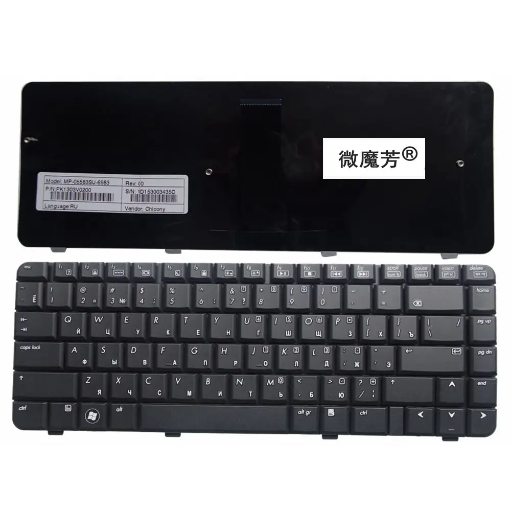 Ру черный для hp CQ40-642TX 704TX 705TX 706TX 513AX 520AX 521AX 606AX 707TX 708TX 709TX 710TX клавиатура с русской раскладкой для ноутбука