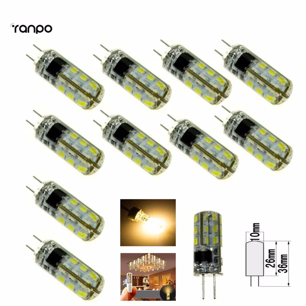 3014 SMD 교체 할로겐 램프 전구, 냉/온백색 조명, G4, 3W, 24LED, 12V, 110V, 220V, 10 개/로트