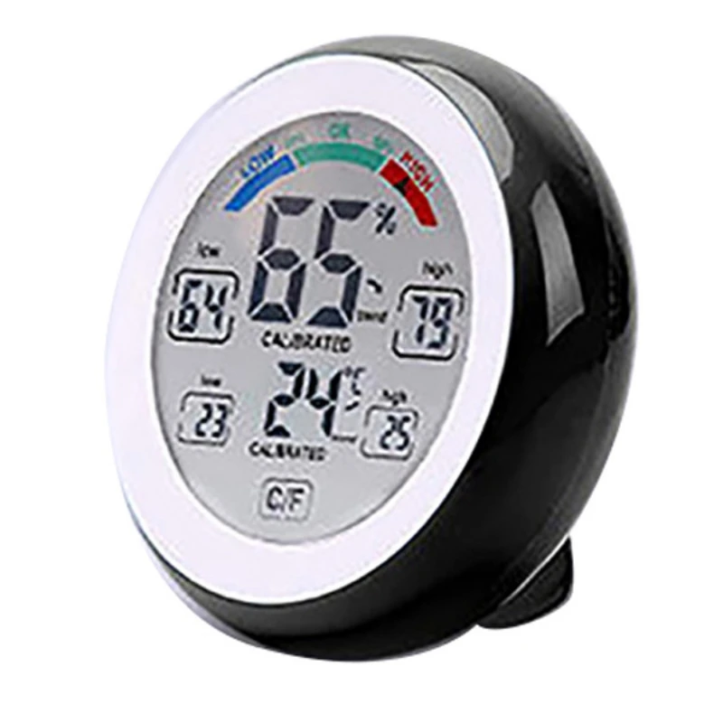 

Indoor Wireless Digital Hygrometer Thermometer Temperature Humidity Monitor with Large Display Touch Switch
