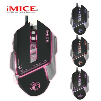 

iMICE V9 LED Optical 7 Buttons USB Wired Gaming Mouse 3200DPI Optical Professional Game Mouse Gamer Mice for PC Laptop Computer