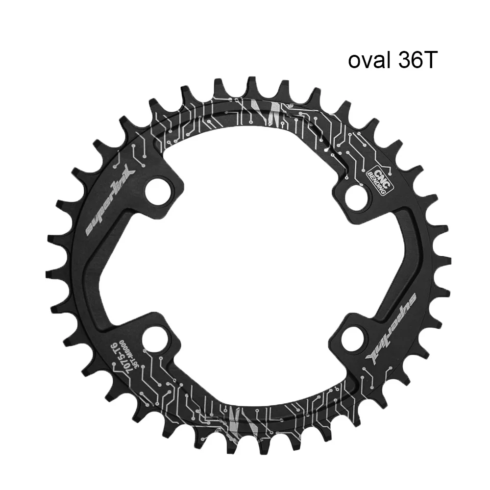 175 велосипедная кривошипная цепь 1x11s односкоростная 34T 36T цепь AL7075 для SHIMANO XT SLX DEORE M7000 M8000 велосипедный шатун - Цвет: 36T oval Chainring
