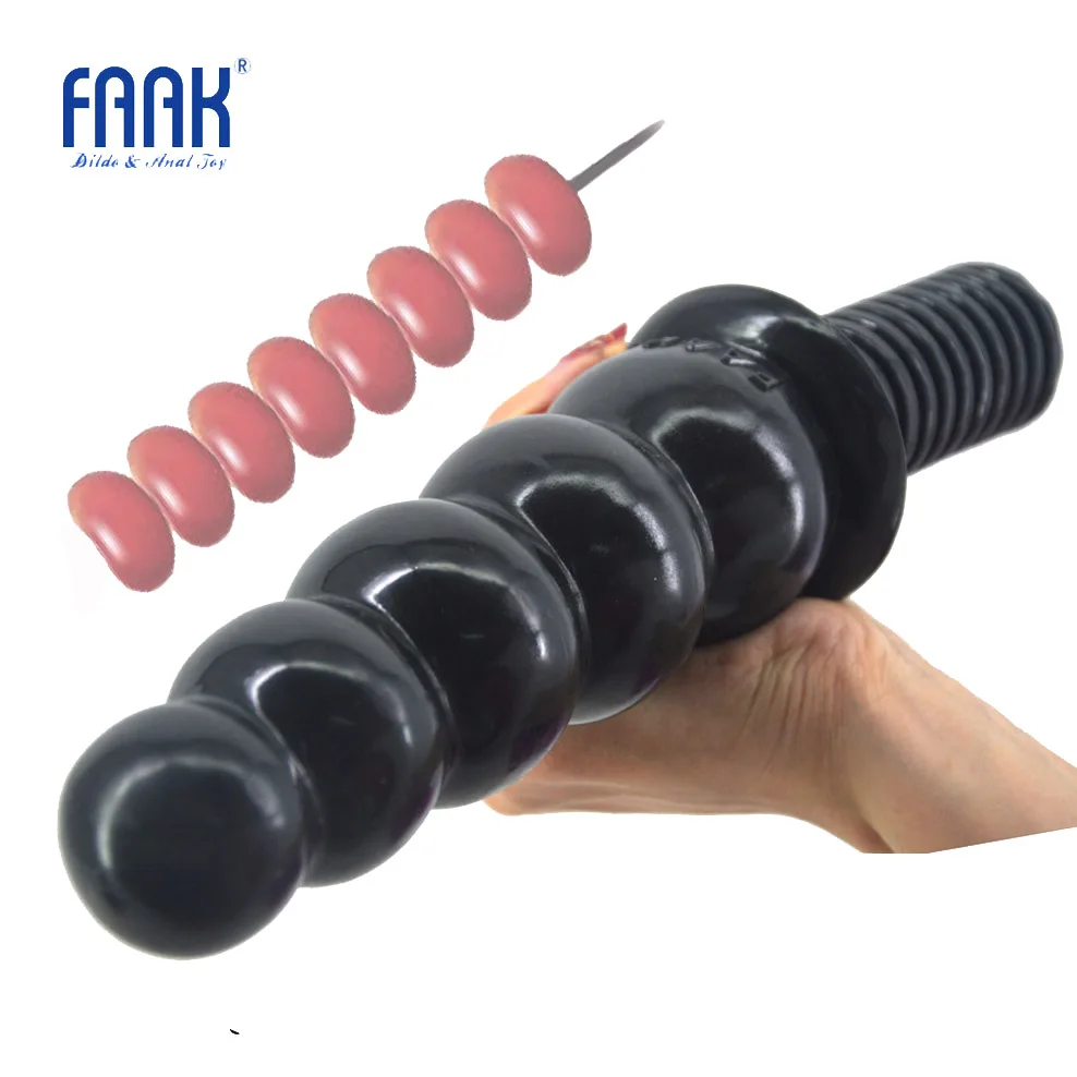 Günstig FAAK anal sex spielzeug perlen dildo big dong anal stecker schraube griff butt plug riesige penis 2,36 \