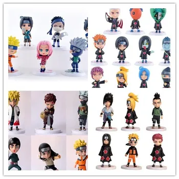 

HOT Many styles 6 Pcs/set Naruto Action Figure Q Edition Sasuke Figurine Anime PVC Model Doll Collection Kids Toys