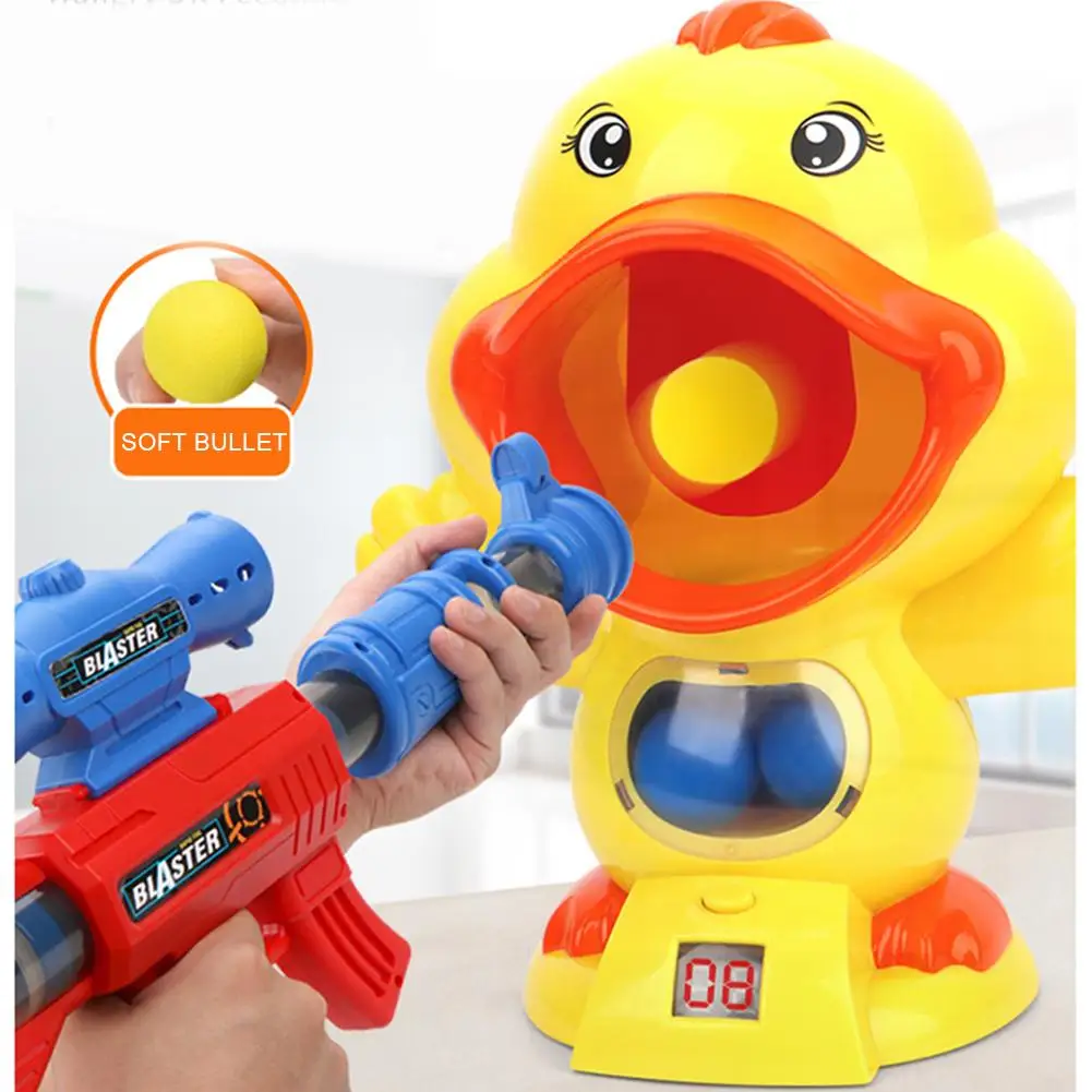 Воздушный насос Shoot Hungry Duck электронный забив динамическая музыка шарик эва пены забавные новые игрушки для детей стрелялка, игрушка
